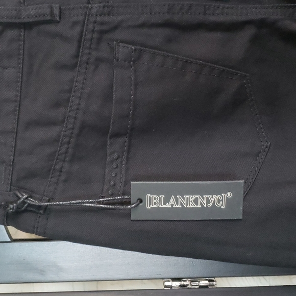 BLANK NYC The Rivington Black with White Stripe High Rise Jeans - Picture 7 of 9